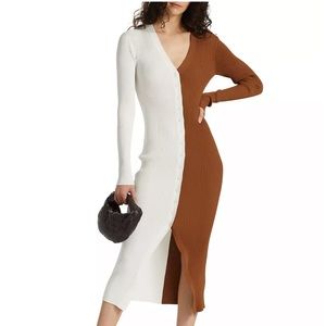 STAUD Shoko Colorblock Sweaterdress